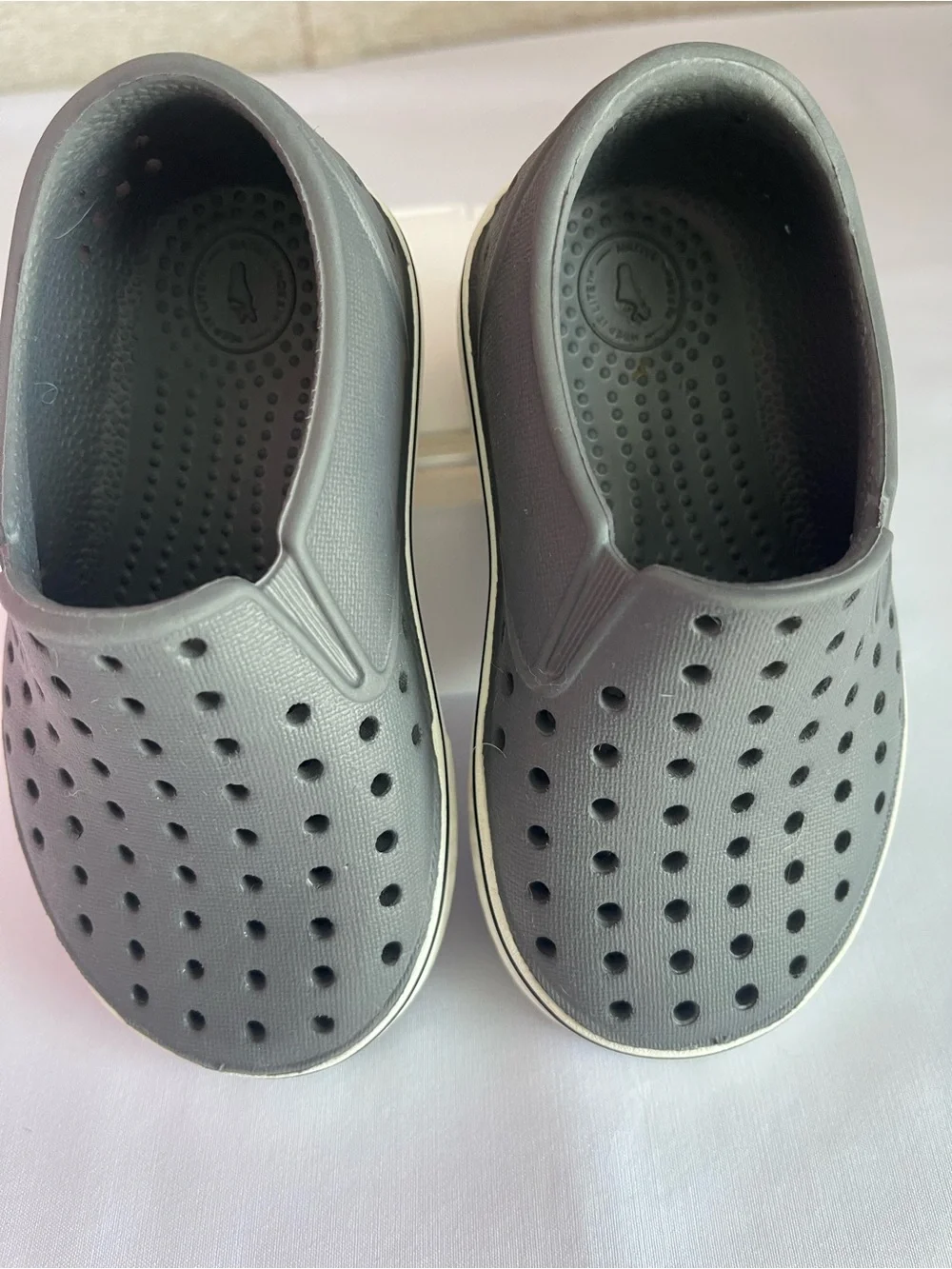 Native Kids Grey Slip-On Water Shoes